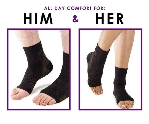 1 Pair Copper Compression Recovery Foot Sleeves for Men & Women, Copper  Infused Plantar Fasciitis Socks for Arch Pain - AliExpress